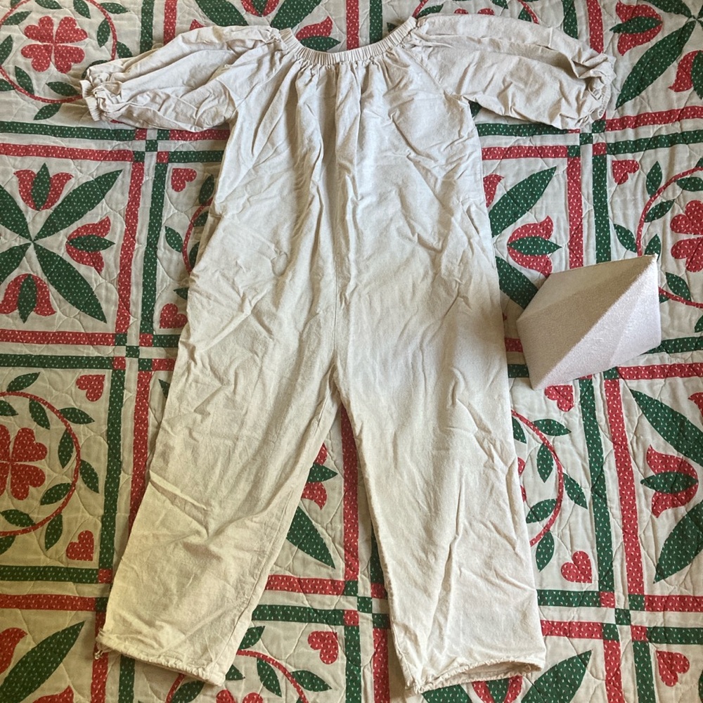 Sad beige clown costume